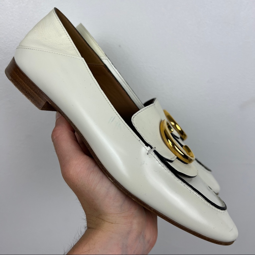 Chloe C Metal Logo Convertible Leather Loafers - Picture 4 of 10